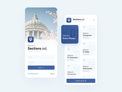 Sections ad. – Your city in your phone app design clean clean design clean ui daily ui design list minimal minimalism mobile app mobile ui ui design