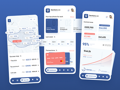 Sections ad. – Mobile app dashboard