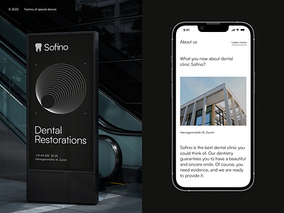 Sofino / Website for dental clinic in Zurich