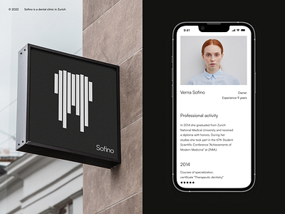 Sofino / Website for dental clinic in Zurich