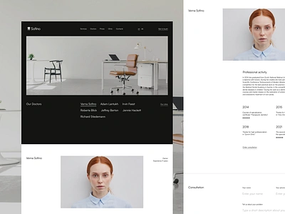 Sofino / Website for dental clinic in Zurich about clean clean design clean ui clinic dental dental clinic design minimal minimalist modern typo typography ui ui design ux ux design web web design website