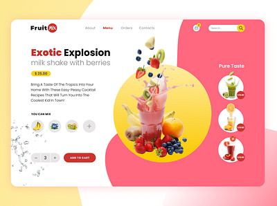 Fruit mix1 app design minimal ui uidesign uiux ux webapp webdesign