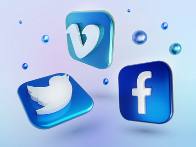 Social 3D Icons