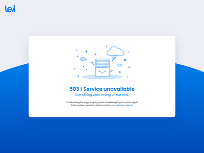 Error state page - Service unavailable 503 design illustration minimal ui web