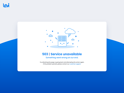 Error state page - Service unavailable 503