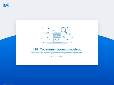Error state page - Too many requests received 429