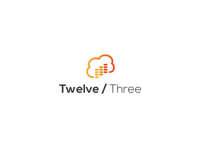 Twelve Three Logo cloud cloud logo logo logodesign simple simple logo technology