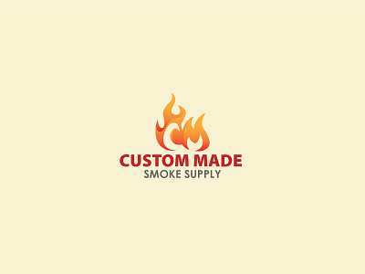 Custom Made Smoke Supply Logo fire logo logo logodesign simple logo smoke