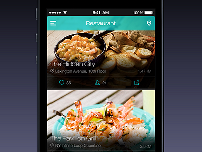 Restaurant food ios7