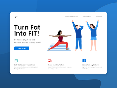 Fitness Website UI