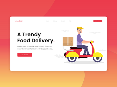 To Your Door (Food Delivery) Website UI Design.