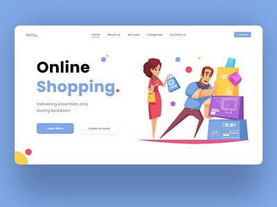 "Bella" Online Shopping Website UI behance design download dribble free fresh icon inspiration photoshop ui ux web website xd design