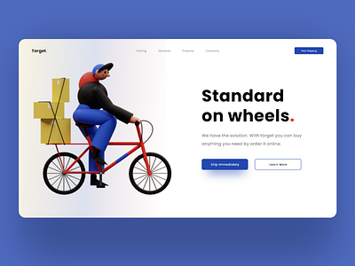 "Target" Shipping Service Website UI Design. 3d adobe illustrator adobe photoshop adobexd behance delivery design download free fresh landing photoshop shipping shipping company ui uiux web website xd design xddailychallenge