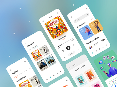 Bookattic – Ecommerce App for Book lovers 3d 3d character 3d illustration adobe xd app book app card clean download ecomerce free graphicdesign minimal onboarding ui ui kit ui kit design ux uxdesign uxui