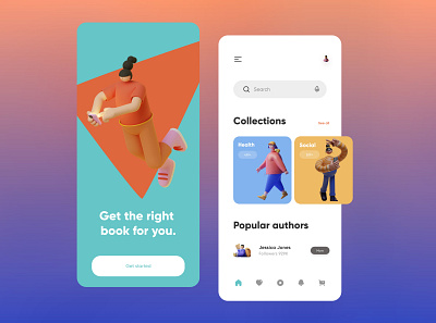 Bookattic! Dashboard with splash screen 🚀 3d adobexd clear design design designer download free fresh interaction design modern design motion design motion designer photoshop ui ux web website xd design