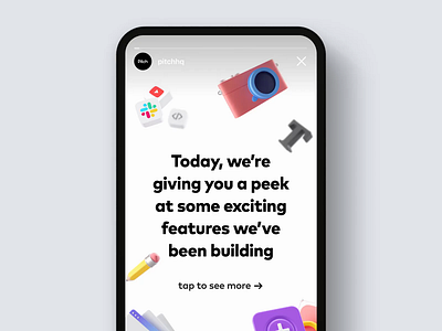 First look at Pitch Instagram Story 3d after effects c4d instagram marketing pitch social media story