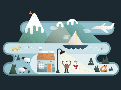 Winter Fun by Lu Yu on Dribbble