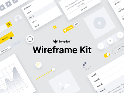Semplice Wireframe Kit semplice ui kit wireframe wireframe kit