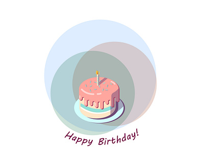 Birthday card adobeillustator birthdaycard cake candle card celebrate design flat happybirthday illustration vector