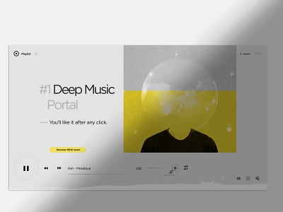 MUSIC PORTAL deep design graphicdesign music ui uiux user interface userinterface uxdesign web webdesign website
