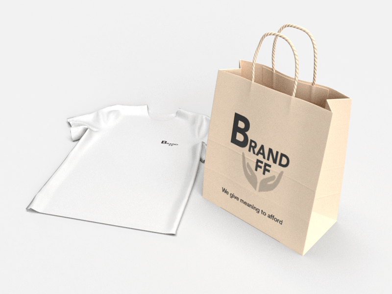 Brand Identity 3D visualisation for Brandaff 3d 3d animation 3d art 3d visualiser adobe dimension brand brand design brand identity branding branding design design designer graphicdesign logo visualisation