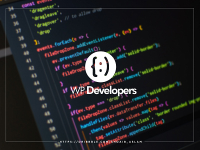 WP Developers app brand identity branding design flat icon logo