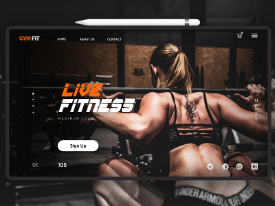 Fitness Website UX & UI. brand identity branding design flat logo minimalist logo socialmedia socialmediapost ui ux vector