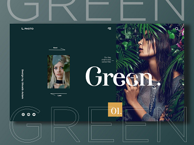 Green Website UX & UI. brand identity branding design illustration minimal minimalist logo socialmedia socialmediapost typography web