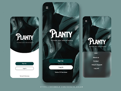 Planty UX & UI APP Design. brand identity branding design flat illustration logo socialmedia socialmediapost typography ui