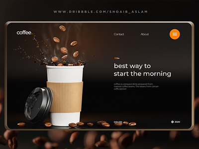 COFFEE UI design. app brand identity branding design icon minimal socialmediapost typography ui ux web