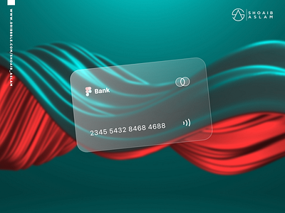 3D Glass Card UI