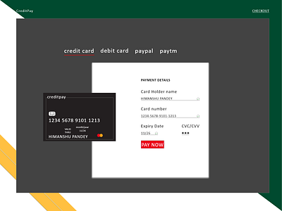 Daily UI #002 Credit Card Checkout daily 100 challenge daily ui design typography ui web