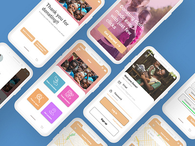 Cloth donating app (World Citizens) design ui ux