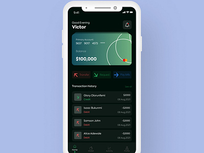 Mobile Banking App ui