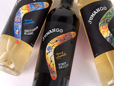 wine label design for Australian wine