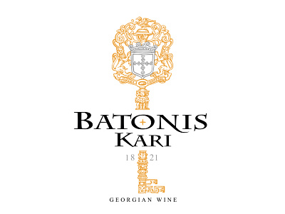 logo for georgian wine Batono branding label logo packaging wine label