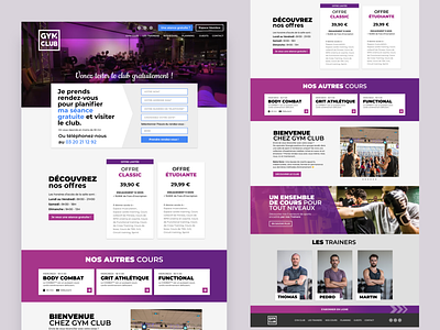 Sport Club city club dynamic gradient ping purple sport ui ux webdesign