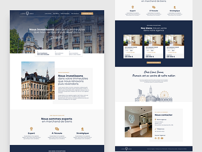 Real estate agency in a french city agency appart appartment build building estate home house real ui ux webdesign