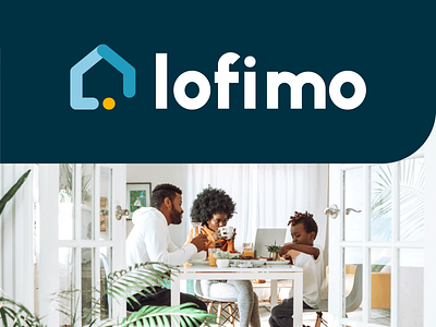 Lofimo - Real estate blue branding build co company design estate family home illustration logo real