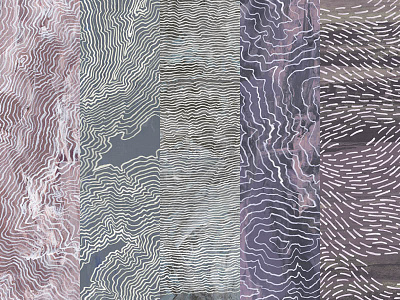 Fictional Topography blue drawing ink line line drawing painting pen and ink pink purple surface design textile design white
