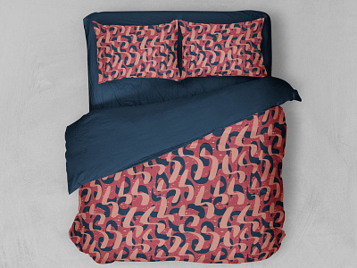 Squiggled Speckles abstract bedding fun home decor mockup pattern playful surface design textile