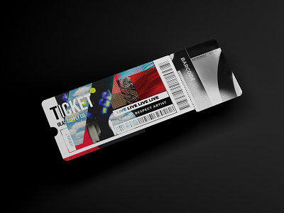 Ticket Design art barcode black design design art designer designers designs gray illustration minimal paper ticket ticket app ticketing tickets type typography