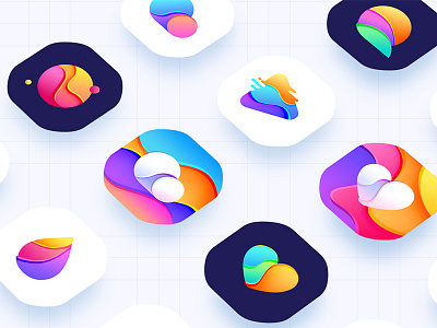 color icon design, lovely logo appstore product button color logo heart hiwow icons illustration iphone ios ui deisgn ui design weather web design