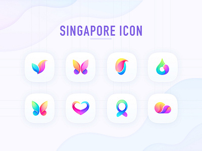 Singapopre Icon android bivariate map butterfly cards color blocks dashboard fish graphic hiwow icon icon app ios logo design plants praise uidesign visual design web design