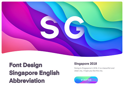 Font Design-SG( Singapore) banner font design gradient color illustration landing page logo typography ui ux visual style guide website