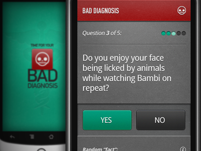 Bad Diagnosis android buttons design geomicons mobile ui ui design