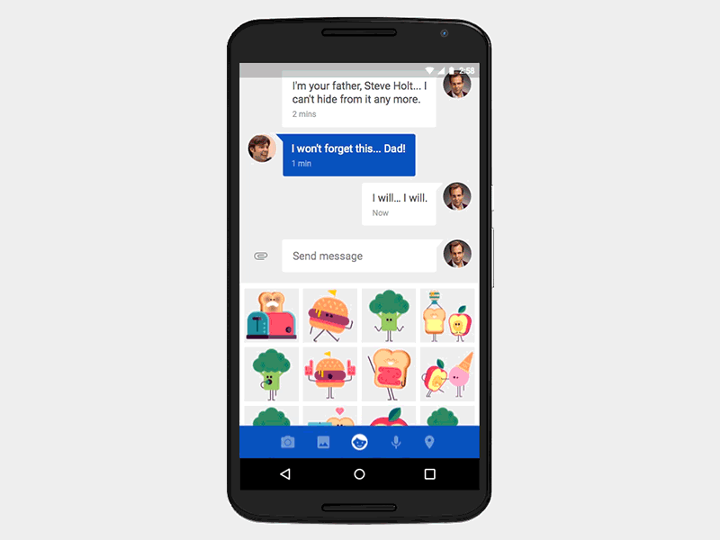 Messenger Stickers Update android google messenger mms mobile sms text messaging