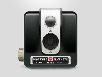 Kodak Brownie Hawkeye app icon brownie camera design detail hawkeye icon icon design kodak photography photos photoshop ps texture