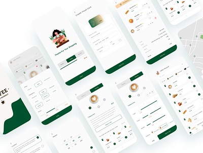 Cafe App branding design graphic design minimal ui ux website