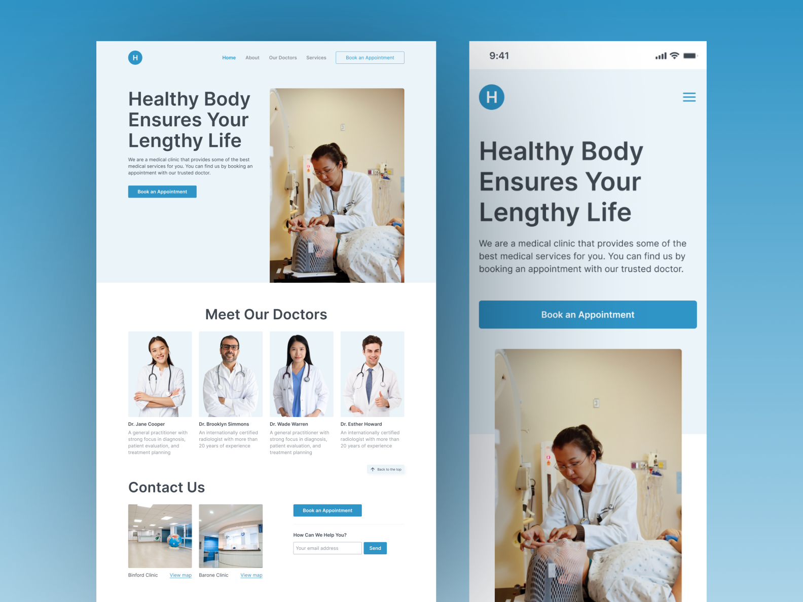 Medical Clinic Website Template Free Download